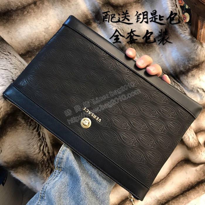 VERSACE男包 2018新款 男士手包 高檔进口牛皮 范思哲男士手拿包 602-5  rdn1041